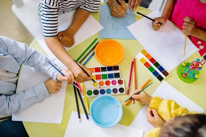 Happy children playing and learning at Little Neighborhood School daycare in Sherman Oaks