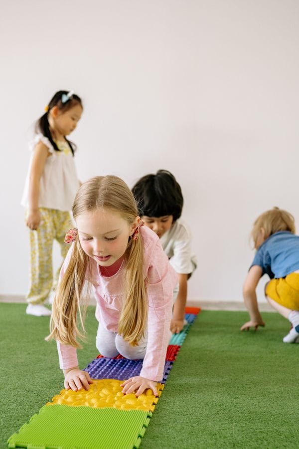 Children learning math concepts through hands-on activities